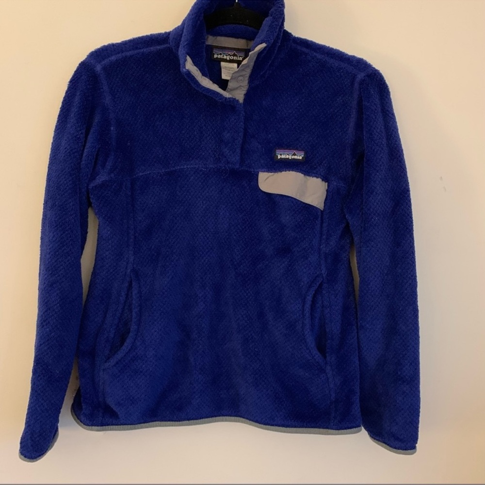 Patagonia Blue Re-Tool snap T Fleece Pullover size small